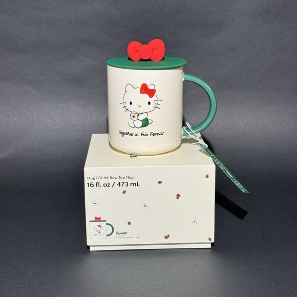 Starbucks x Hello Kitty 2025 Ceramic Mug 16 oz – Limited Holiday Edition NEW - Picture 8 of 8